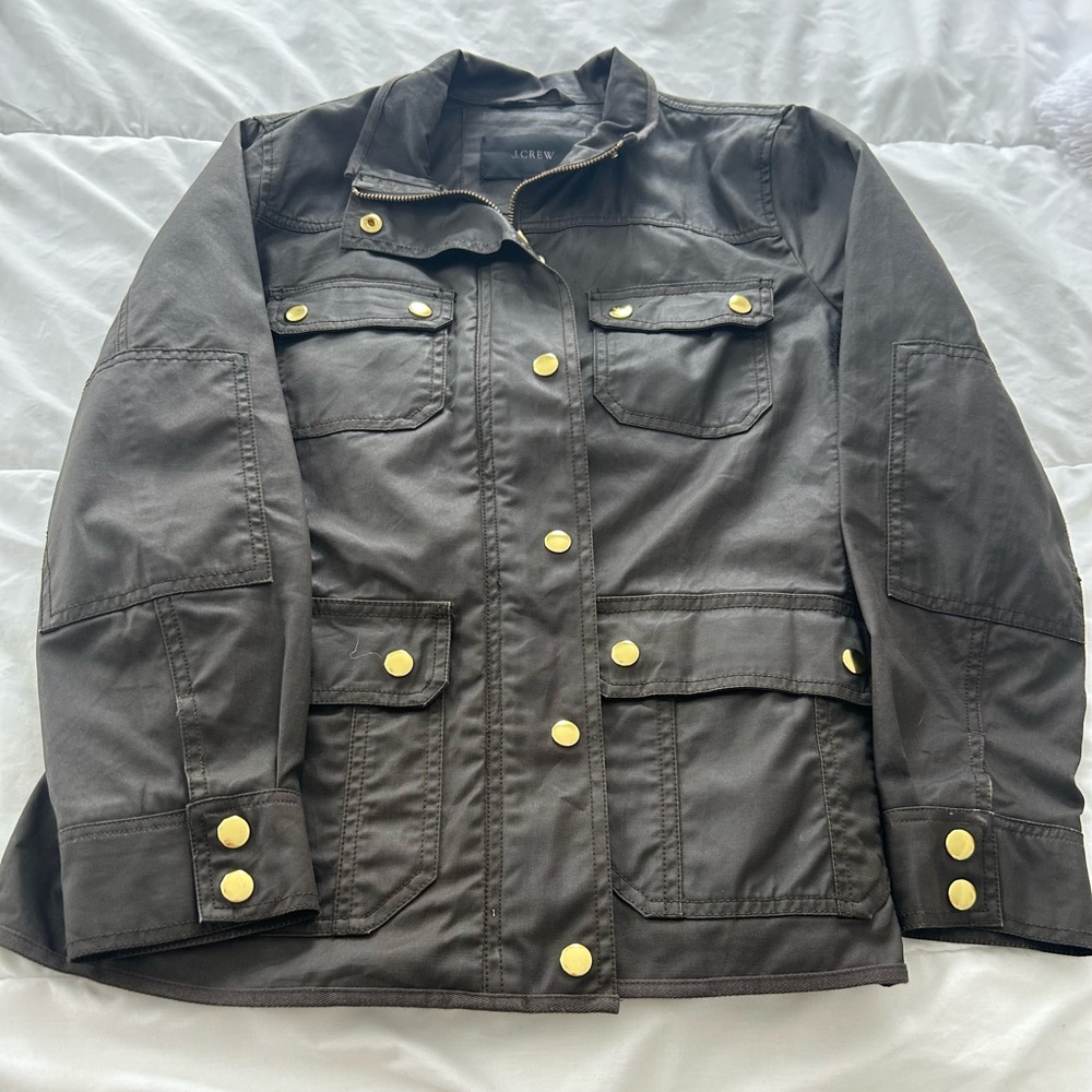 J. Crew Olive Jacket with Gold Buttons